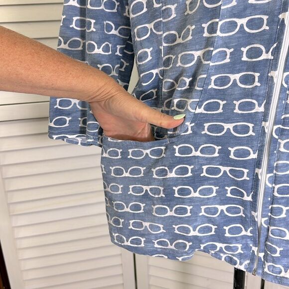 Chico's Zenergy Novelty Twin Set Size 2 (12) Large Cotton - Picture 8 of 16